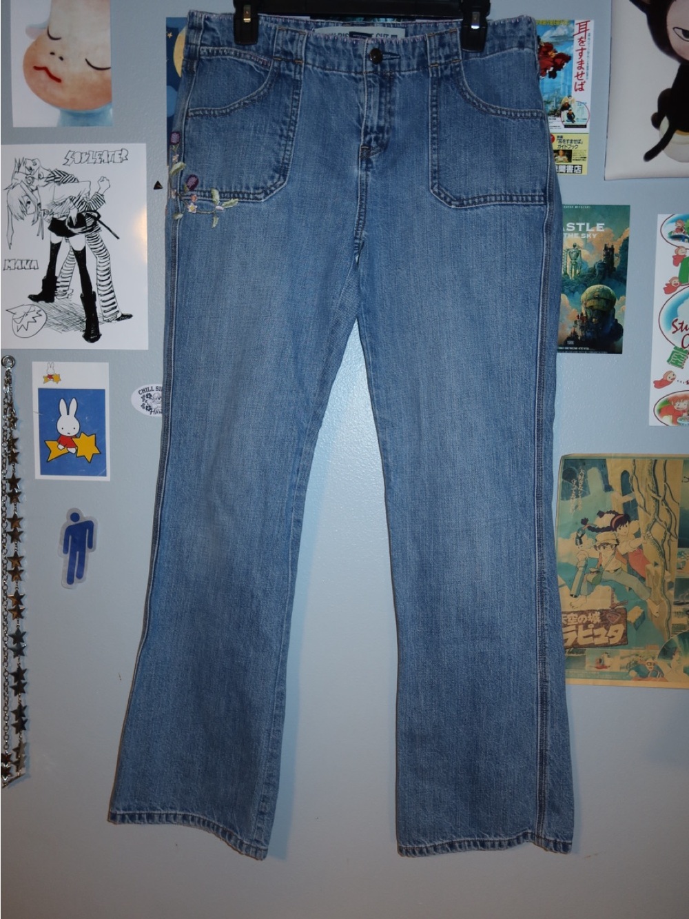 GAP Low Rise Bootcut Jeans with Floral Embroidery